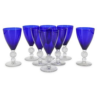 (8 pc) Morgantown Cobalt Blue Goblets