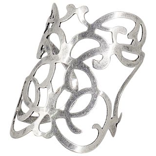 Sterling Silver Openwork Cuff Bracelet