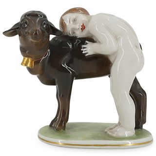 Rosenthal Porcelain "Putti Cherub w/ Lamb" Figurine