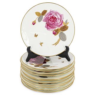 (12 Pc) Staffordshire Porcelain Dessert Plates Set