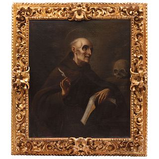 SAN PEDRO ALCÁNTARA MEXICO, 18TH CENTURY Signed: José Ribera 1691 Oil on canvas Conservation details 38.1 x 32.6" (97 x 83 cm) | SAN PEDRO ALCÁNTARA M