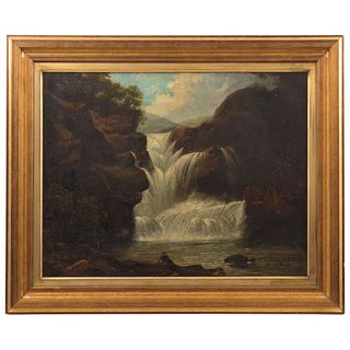 JOHN FRANCIS WILLIAMS  SCOTLAND, 1785-1846 STONEBYERS FALLS Oil on canvas Signed and dated 1811 on back 27.1 x 35" (69 x 89 cm) | JOHN FRANCIS WILLIAM