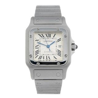CARTIER - a Santos bracelet watch. Stainless steel case. Reference 2319, serial 550708CD. Signed aut