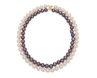 Bicolor Pearl Necklace