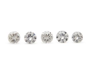 Five Unmounted Diamonds