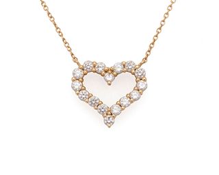 TIFFANY & CO. 18K Gold and Diamond Pendant Necklace