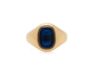BAILEY BANKS & BIDDLE 22K Gold and Sapphire Ring