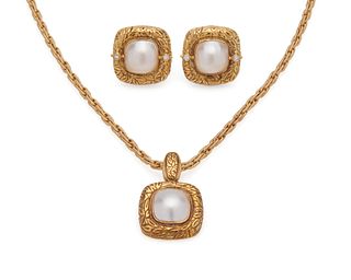 14K Gold and Pearl Suite