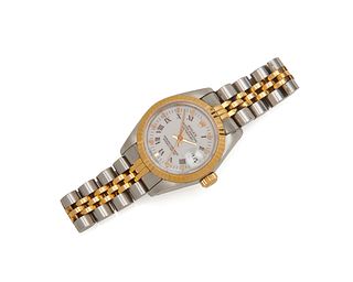 ROLEX 18K Gold and Stainless Steel 'Oyster Perpetual Datejust' Wristwatch