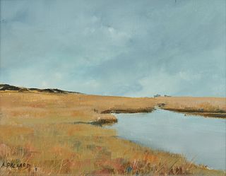 ANNE PACKARD, (American, b. 1935), Wellfleet Marsh, oil on canvas, 8 x 10 in., frame: 10 13/16 x 12 13/16 in.