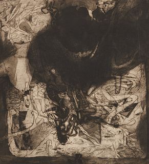 ALVIN DEMAR LOVING JR., (American, 1935-2005), Untitled, woodcut, plate: 25 1/2 x 23 3/8 in., sheet: 29 x 26 in.