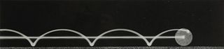 BERENICE ABBOTT, (American, 1898-1991), Cycloid, gelatin silver print, sight: 4 1/2 x 19 1/4 in., frame: 24 1/4 x 30 in.