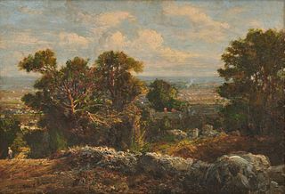 GEORGE LORING BROWN, (American, 1814-1889), New Hampshire View, oil on canvas, 10 1/2 x 14 1/2 in., frame: 15 x 19 in.