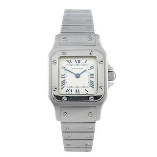 CARTIER - a Santos bracelet watch. Stainless steel case. Reference 1565, serial CC28569. Signed quar