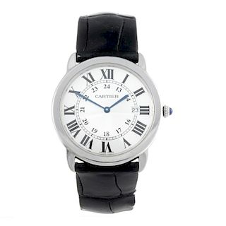 CARTIER - a Ronde Solo wrist watch. Stainless steel case. Reference 2934, serial 842179LX. Signed qu