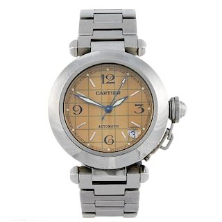 CARTIER - a Pasha de Cartier bracelet watch. Stainless steel case. Reference 2324, serial CC412143.