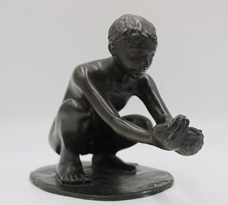 Bronze Beggar Sculpture