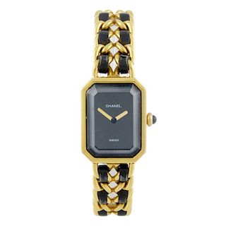 CHANEL - a lady's Premiere bracelet watch. Gold plated case. Numbered R.K. 50371. Signed quartz move