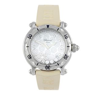 CHOPARD - a Happy Sport Snowflake wrist watch. Stainless steel case with calibrated bezel. Reference