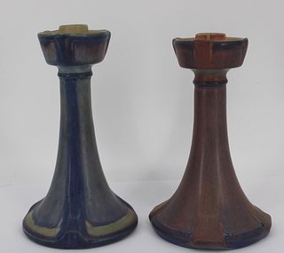2 Newcomb Pottery Candle Sticks New Orleans