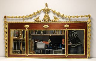Antique Carved & Gilt Decorated Over Mantel