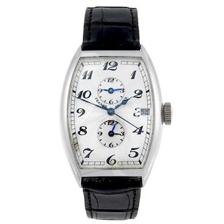 FRANCK MULLER - a gentleman's Master Banker Triple Time Zone wrist watch. 18ct white gold case. Numb