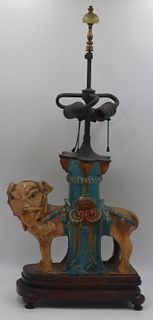 Chinese Ming Dynasty Terracotta Glazed Elephant.