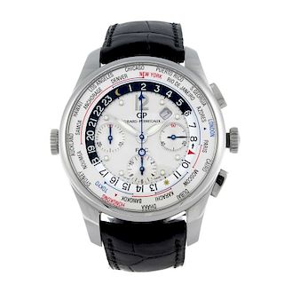 GIRARD-PERREGAUX - a gentleman's World Timer WW.TC Financial chronograph wrist watch. Stainless stee