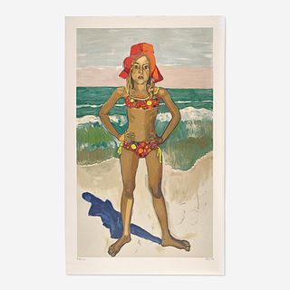 Alice Neel (American, 1900-1984) Bather (Olivia with Red Hat)