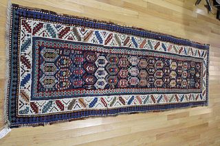 Antique And Finely Hand Woven Runner