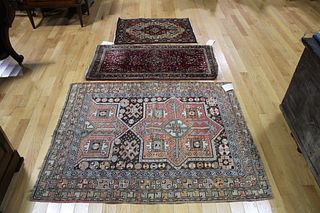 Lot Of 3 Antique & Finely Hand Woven Area Carpets