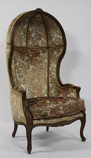 Antique Upholstered Butlers Chair.