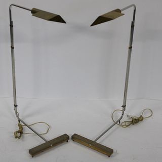 A Pair Of Cedric Hartman Adjustable Floor Lamps.
