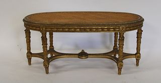 Antique Louis XVI Style Finely Carved, Caned