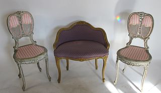 3 Antique French Style Chairs