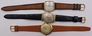 JEWELRY. (3) Men's Vintage Hamilton Watches.