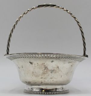 SILVER. George III English Silver Basket.