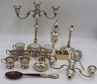 STERLING. Assorted Grouping of Sterling Tablewares