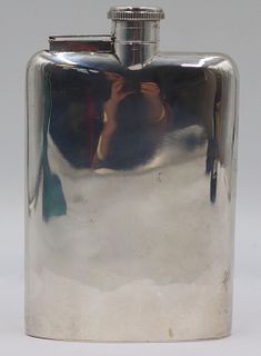SILVER. Hermes French .950 Silver Flask.