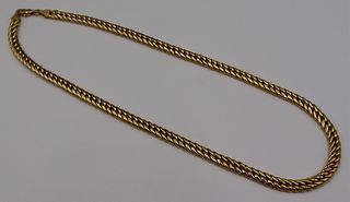 JEWELRY. 18kt Gold Curb Link Chain Necklace.