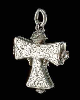 15th C. Late Medieval English Silver Tau Cross