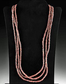 Necklace w/ Ancient Sumerian Red Serpentine Beads
