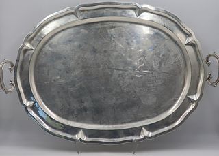 STERLING. Large Mexican Sterling Serving Tray.