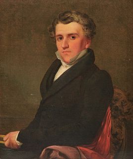 Attributed to THOMAS SULLY, (American, 1783-1872), Portrait of a Gentleman, oil on canvas, 30 x 25 in., frame: 33 1/2 x 28 1/2 in.