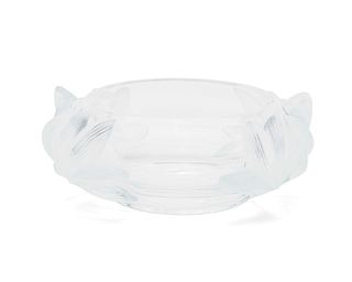 LALIQUE Crystal Punch Bowl diameter: 10 in.