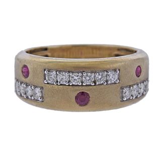 Kallati Gold Diamond Ruby Ring