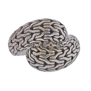 John Hardy Classic Chain Silver Bypass Ring