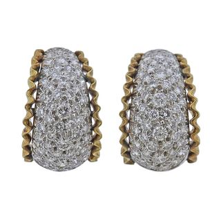 14k Gold 3.50ctw Diamond Earrings