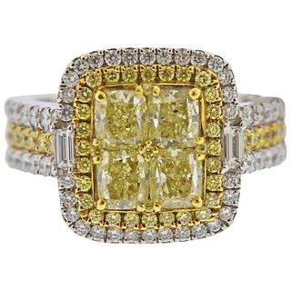 Gregg Ruth 3.06ctw Diamond Gold Engagement Ring