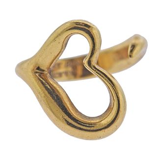 Tiffany & Co Peretti 18k Gold Open Heart Ring